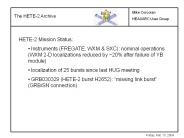 HETE-2 Mission Status:
