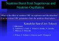 Neutrino Burst from Supernovae and Neutrino Oscillation PowerPoint PPT Presentation