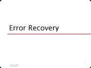 Error Recovery
