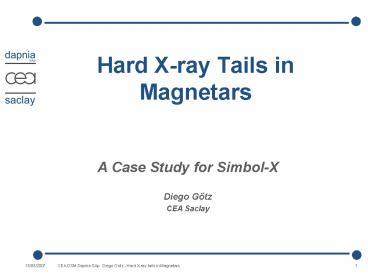 Hard Xray Tails in Magnetars