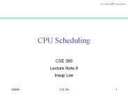 CPU Scheduling