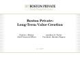 Boston%20Private:%20Long-Term%20Value%20Creation PowerPoint PPT Presentation