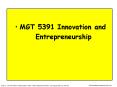 MGT 5391 Innovation and PowerPoint PPT Presentation