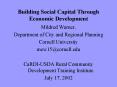 Building Social Capital Through Economic Development PowerPoint PPT Presentation