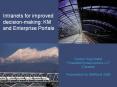 Intranets for improved decision-making: KM and Enterprise Portals PowerPoint PPT Presentation