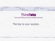 ThinkTwice Technical Writing and Documentation Services