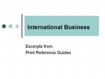 International Business