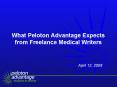 What Peloton Advantage Expects from Freelance Medical Writers PowerPoint PPT Presentation