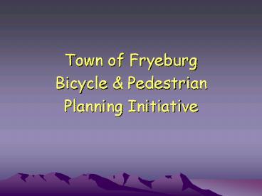 Town of Fryeburg Bicycle