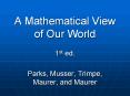 A%20Mathematical%20View%20of%20Our%20World PowerPoint PPT Presentation