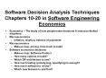 Software Decision Analysis Techniques Chapters 1020 in Software Engineering Economics PowerPoint PPT Presentation
