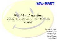 Wal-Mart Argentina: Taking 