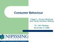 Consumer Behaviour PowerPoint PPT Presentation