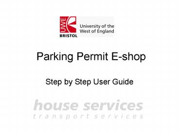 Parking Permit Eshop