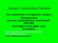 Energy Conservation Mission PowerPoint PPT Presentation