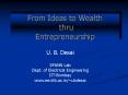 From Ideas to Wealth thru Entrepreneurship PowerPoint PPT Presentation