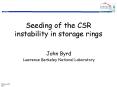 Seeding of the CSR instability in storage rings PowerPoint PPT Presentation