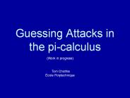 Guessing Attacks in the pi-calculus