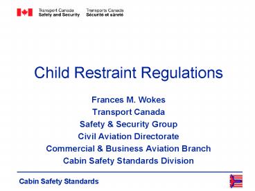 Child Restraint Regulations