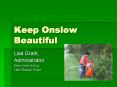 Keep Onslow Beautiful PowerPoint PPT Presentation