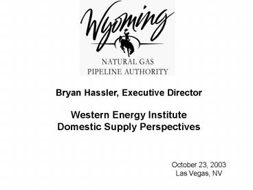 Bryan Hassler, Executive Director