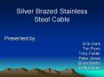 Silver Brazed Stainless Steel Cable PowerPoint PPT Presentation