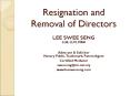 Resignation and Removal of Directors PowerPoint PPT Presentation