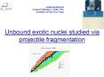 Unbound exotic nuclei studied via projectile fragmentation PowerPoint PPT Presentation