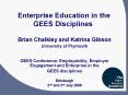 Enterprise Education in the GEES Disciplines PowerPoint PPT Presentation