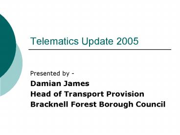 Telematics Update 2005