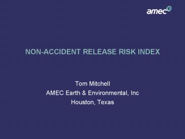 NONACCIDENT RELEASE RISK INDEX