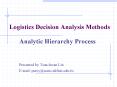 Logistics Decision Analysis Methods PowerPoint PPT Presentation