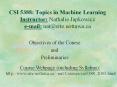 CSI 5388: Topics in Machine Learning Instructor: Nathalie Japkowicz e-mail: nat@site.uottawa.ca PowerPoint PPT Presentation