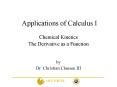 Applications of Calculus I PowerPoint PPT Presentation