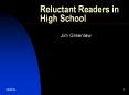 Reluctant Readers in High School PowerPoint PPT Presentation
