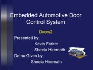 Embedded Automotive Door Control System