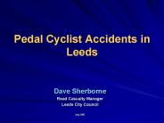 Pedal Cyclist Accidents in Leeds
