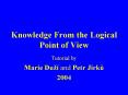 Knowledge From the Logical Point of View PowerPoint PPT Presentation