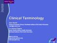 Clinical Terminology PowerPoint PPT Presentation