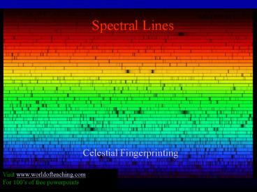 Spectral Lines