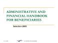 ADMINISTRATIVE AND FINANCIAL HANDBOOK FOR BENEFICIARIES PowerPoint PPT Presentation