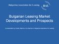 Bulgarian Leasing Market Developments and Prospects PowerPoint PPT Presentation