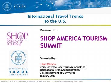 International Travel Trends to the U'S'