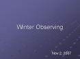 Winter Observing PowerPoint PPT Presentation