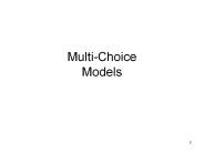 Multi-Choice Models