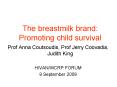 The breastmilk brand: Promoting child survival PowerPoint PPT Presentation