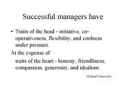 Successful managers have