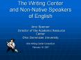 The Writing Center and NonNative Speakers of English PowerPoint PPT Presentation