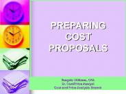 PREPARING A COST PROPOSAL