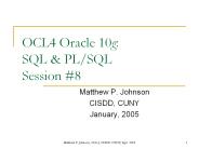 OCL4 Oracle 10g: SQL